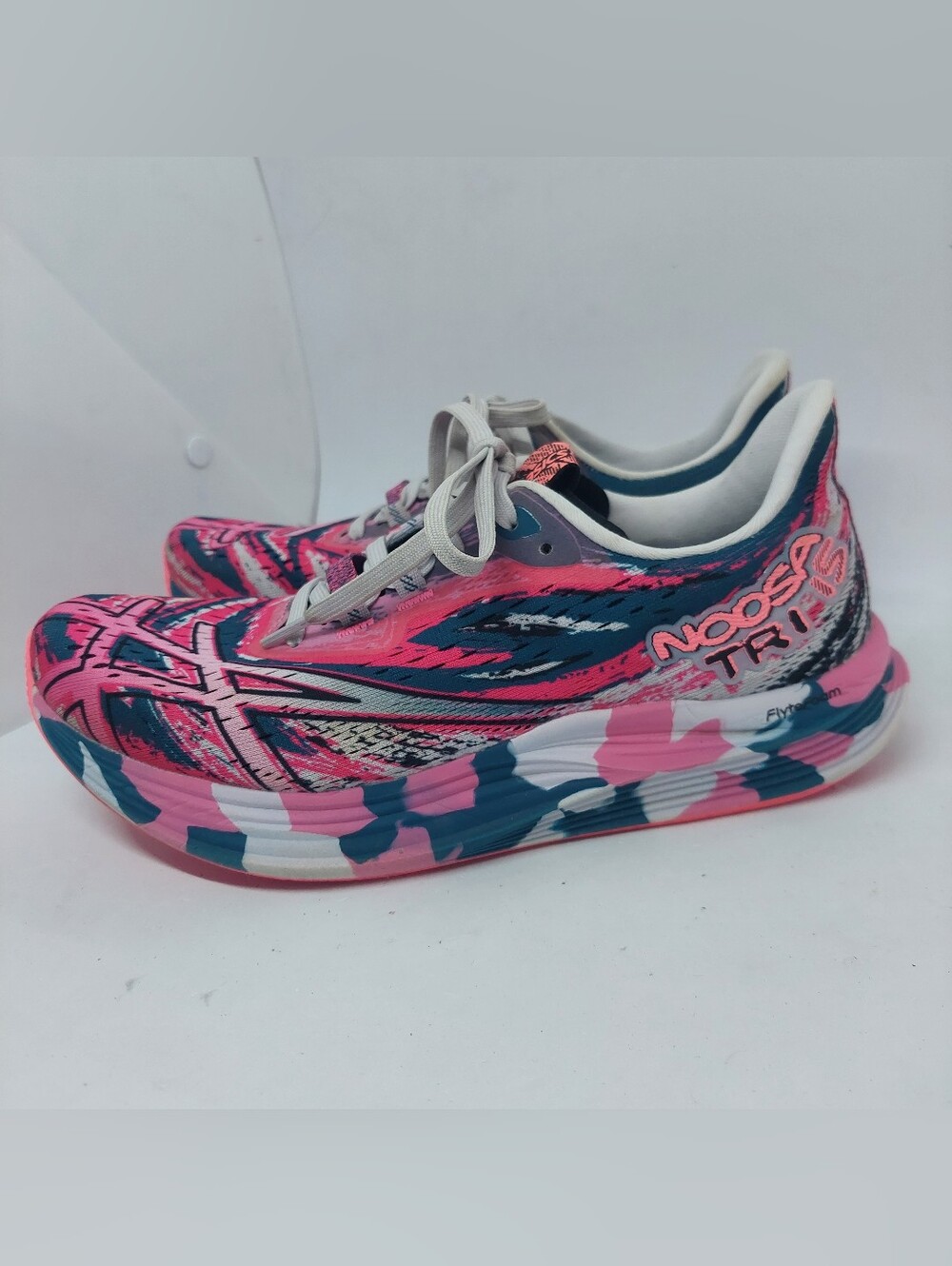 Asics Noose Tri 15 Womens Size 8 Restful Teal Hot Pink Running Shoes 1012B429
